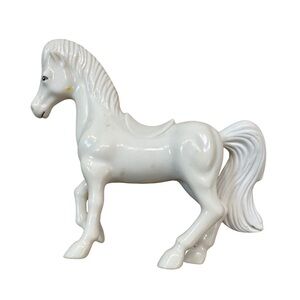 Vintage 1992 Prince Charming White Horse‎ Plastic Figurine Snow White Collector